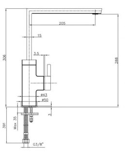 Смеситель для кухни E.C.A. Icon 102118081HEX хром
